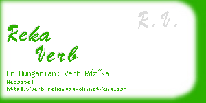 reka verb business card